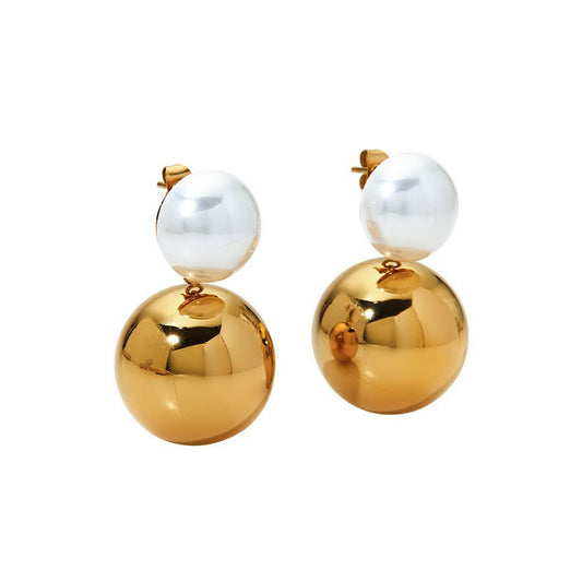 Aretes ball dorados